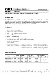 MSM5117405D-60SJ datasheet pdf OKI electronic components