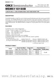 MSM5118160B-60JS datasheet pdf OKI electronic components
