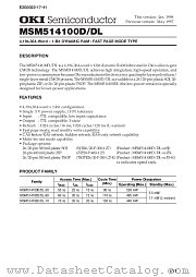 MSM514100D-60ZS datasheet pdf OKI electronic components
