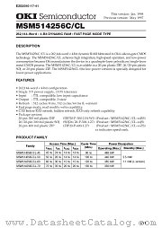 MSM514256CL-70ZS datasheet pdf OKI electronic components