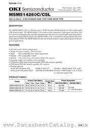 MSM514260C-50JS datasheet pdf OKI electronic components