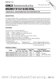 MSM51V16160D-60JS datasheet pdf OKI electronic components