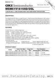 MSM51V16165D-50JS datasheet pdf OKI electronic components