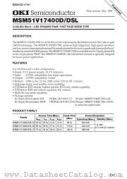 MSM51V17400D-50TS-K datasheet pdf OKI electronic components