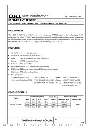 MSM51V18165F-70TS-K datasheet pdf OKI electronic components