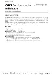 MSM5238GS-K datasheet pdf OKI electronic components