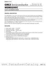 MSM5299CGS-BK datasheet pdf OKI electronic components