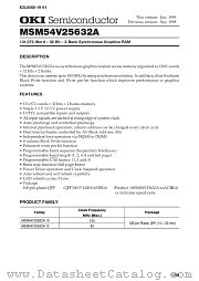 MSM54V25632A-10AGBK4 datasheet pdf OKI electronic components