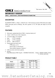 MSM56V16800F-8TS-K datasheet pdf OKI electronic components