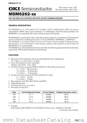 MSM6262-XXGS-BK datasheet pdf OKI electronic components