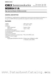 MSM6411A-XXRS datasheet pdf OKI electronic components