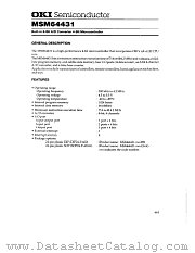 MSM64431-XXXRS datasheet pdf OKI electronic components