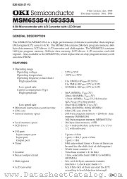MSM65353A-XXXGS-BK4 datasheet pdf OKI electronic components