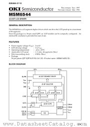 MSM6544GS-2K datasheet pdf OKI electronic components