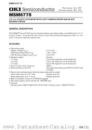 MSM6775TS-K datasheet pdf OKI electronic components