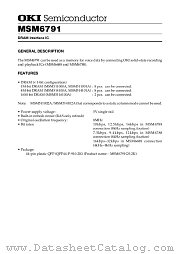 MSM6791GS-2K datasheet pdf OKI electronic components