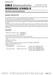 MSM6882-3GS-K datasheet pdf OKI electronic components