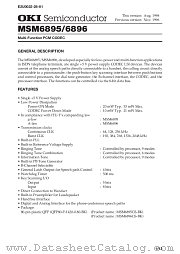 MSM6896GS-BK datasheet pdf OKI electronic components