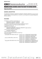 MSM6996HRS datasheet pdf OKI electronic components
