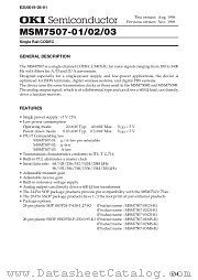 MSM7507-02GS-K datasheet pdf OKI electronic components