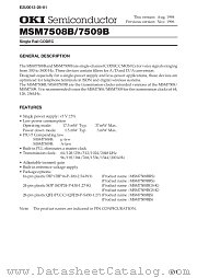 MSM7509BRS datasheet pdf OKI electronic components