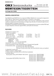 MSM7533HVGS-K datasheet pdf OKI electronic components