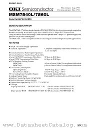MSM7540LGS-K datasheet pdf OKI electronic components