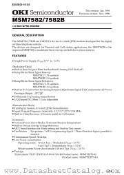 MSM7582TS-K datasheet pdf OKI electronic components