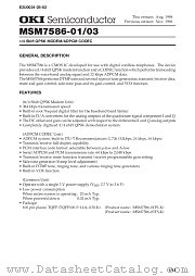 MSM7586-03TS-K datasheet pdf OKI electronic components