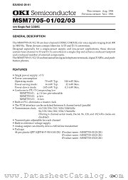 MSM7705-01GS-2K datasheet pdf OKI electronic components
