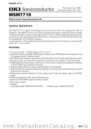 MSM7715GS-2K datasheet pdf OKI electronic components