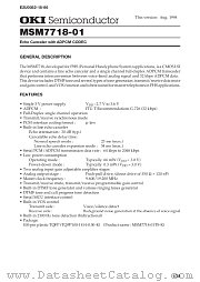 MSM7718-01TS-K datasheet pdf OKI electronic components
