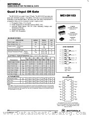 MC10H103MR2 datasheet pdf ON Semiconductor