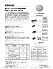 MC14511BDW datasheet pdf ON Semiconductor