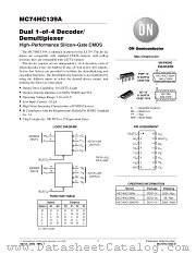 MC74HC139AFL2 datasheet pdf ON Semiconductor