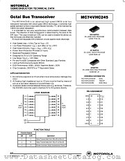 MC74VHC245MEL datasheet pdf ON Semiconductor