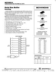 MC74VHC540MEL datasheet pdf ON Semiconductor
