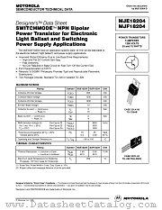 MJF18204 datasheet pdf ON Semiconductor