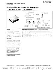 2N5794U datasheet pdf Optek Technology