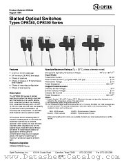 OPB380T11 datasheet pdf Optek Technology