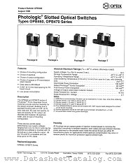 OPB461L51 datasheet pdf Optek Technology