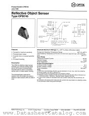 OPB745 datasheet pdf Optek Technology