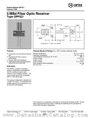 OPF521 datasheet pdf Optek Technology