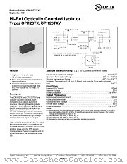 OPI120TXV datasheet pdf Optek Technology