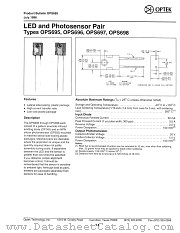 OPS698 datasheet pdf Optek Technology