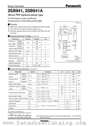 2SB0941A datasheet pdf Panasonic