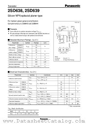 2SD0639 datasheet pdf Panasonic