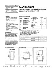 74AC11162D datasheet pdf Philips
