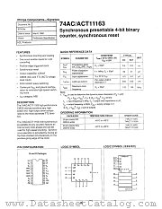 74ACT11163D datasheet pdf Philips