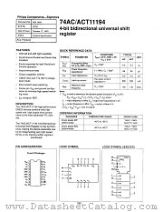74AC11194D datasheet pdf Philips